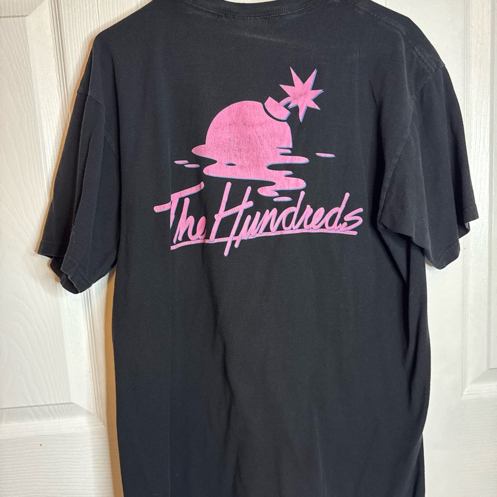 The Hundreds Black T-Shirt with Pink Graphic